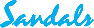 Sandals blue logo